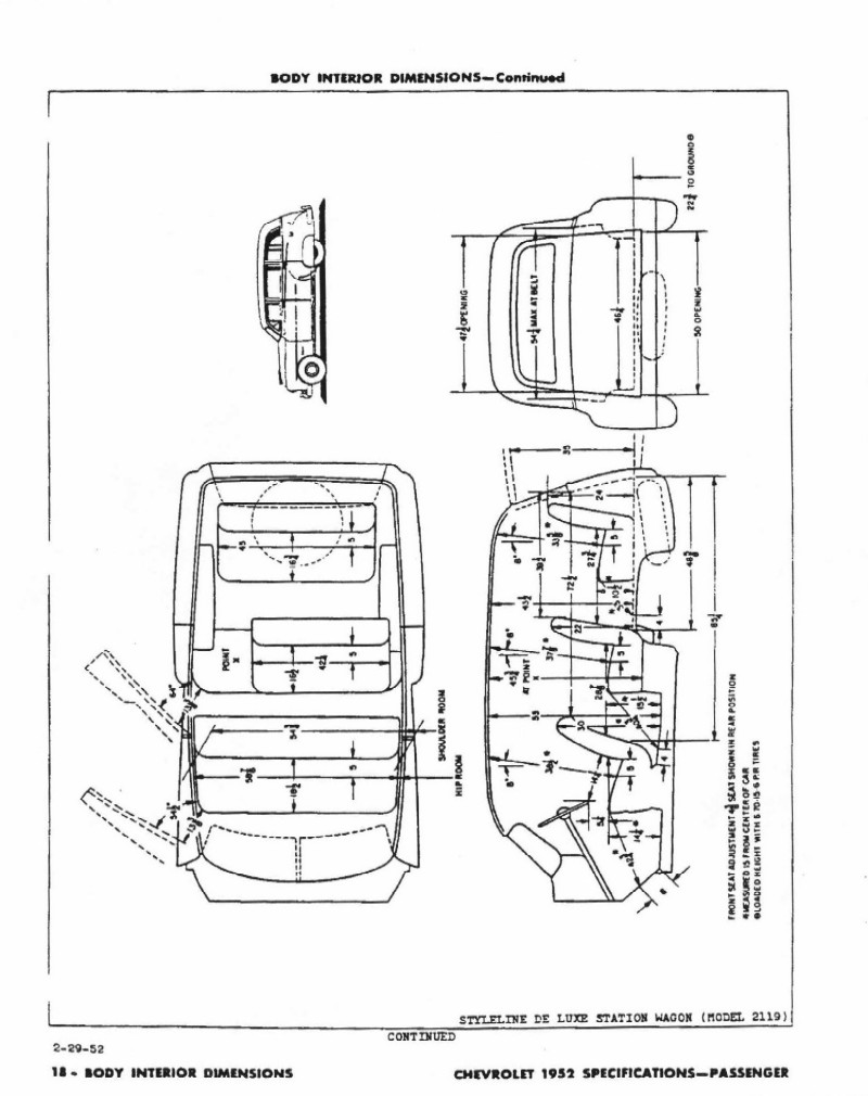 1952 Chevrolet Specifications Page 1